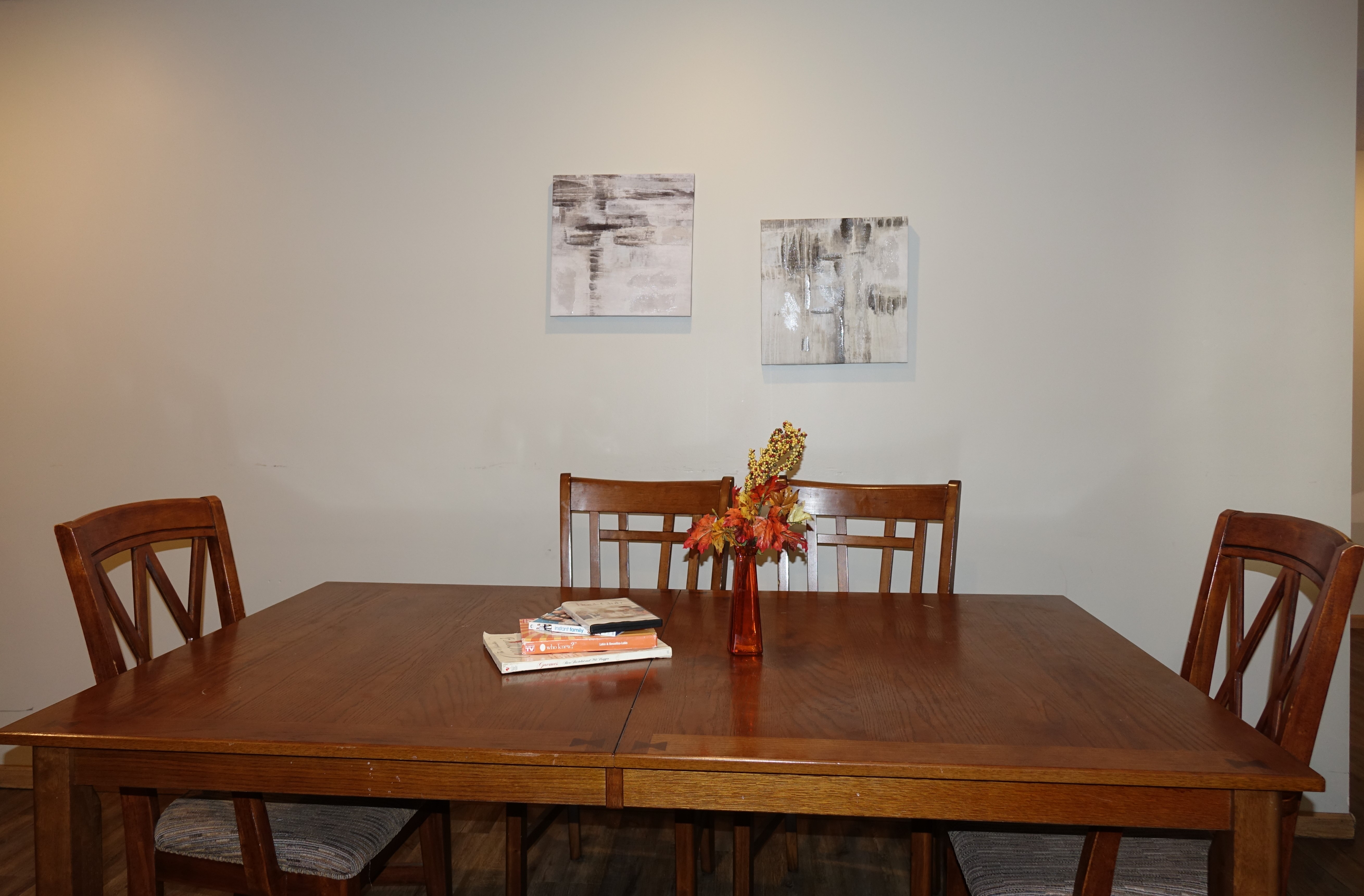 Dining table set for residents