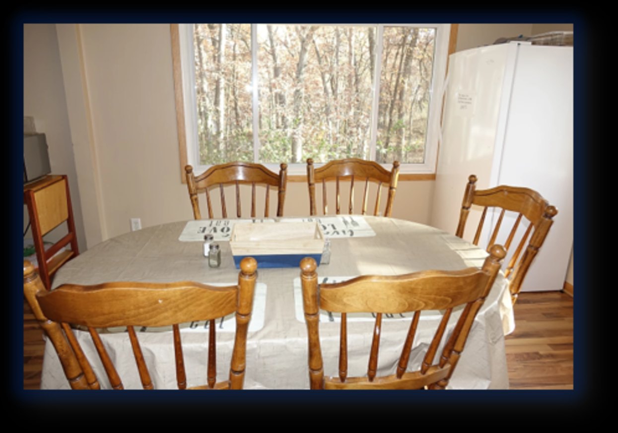Dining room set for residents