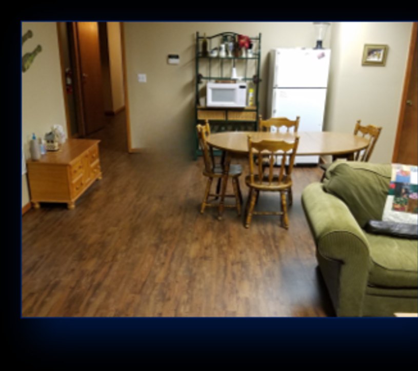 Dining area and kitchenette